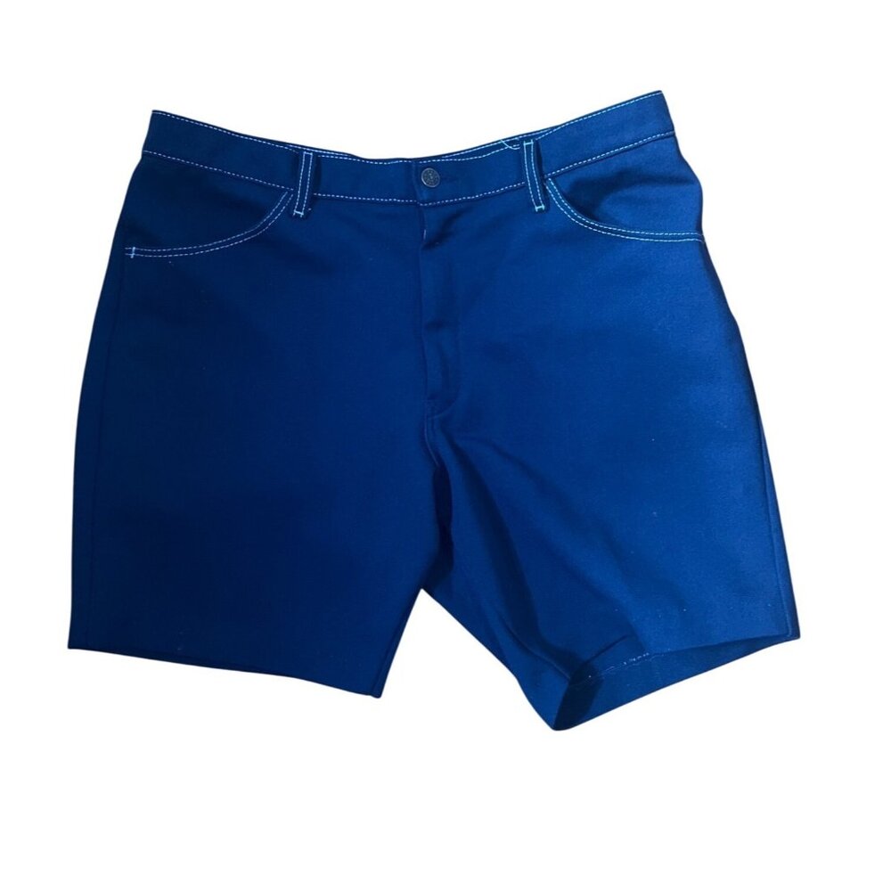 Farah Mens Western Wear Navy Blue Casual Shorts Size 34 Cotton Blend